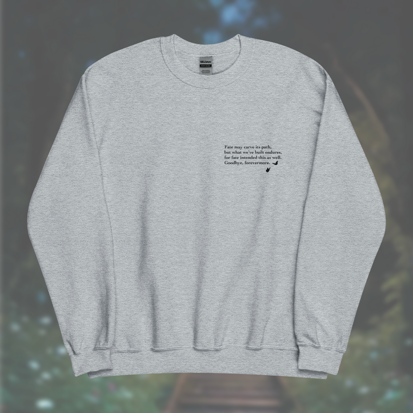 'Poem' Sweatshirt (Black Print)