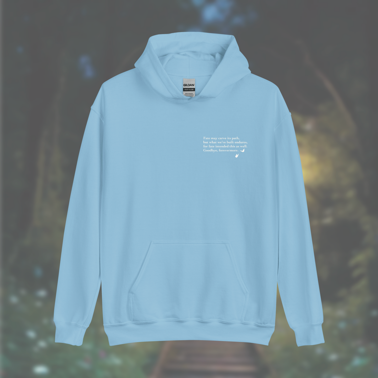 'Poem' Hoodie (White Print)