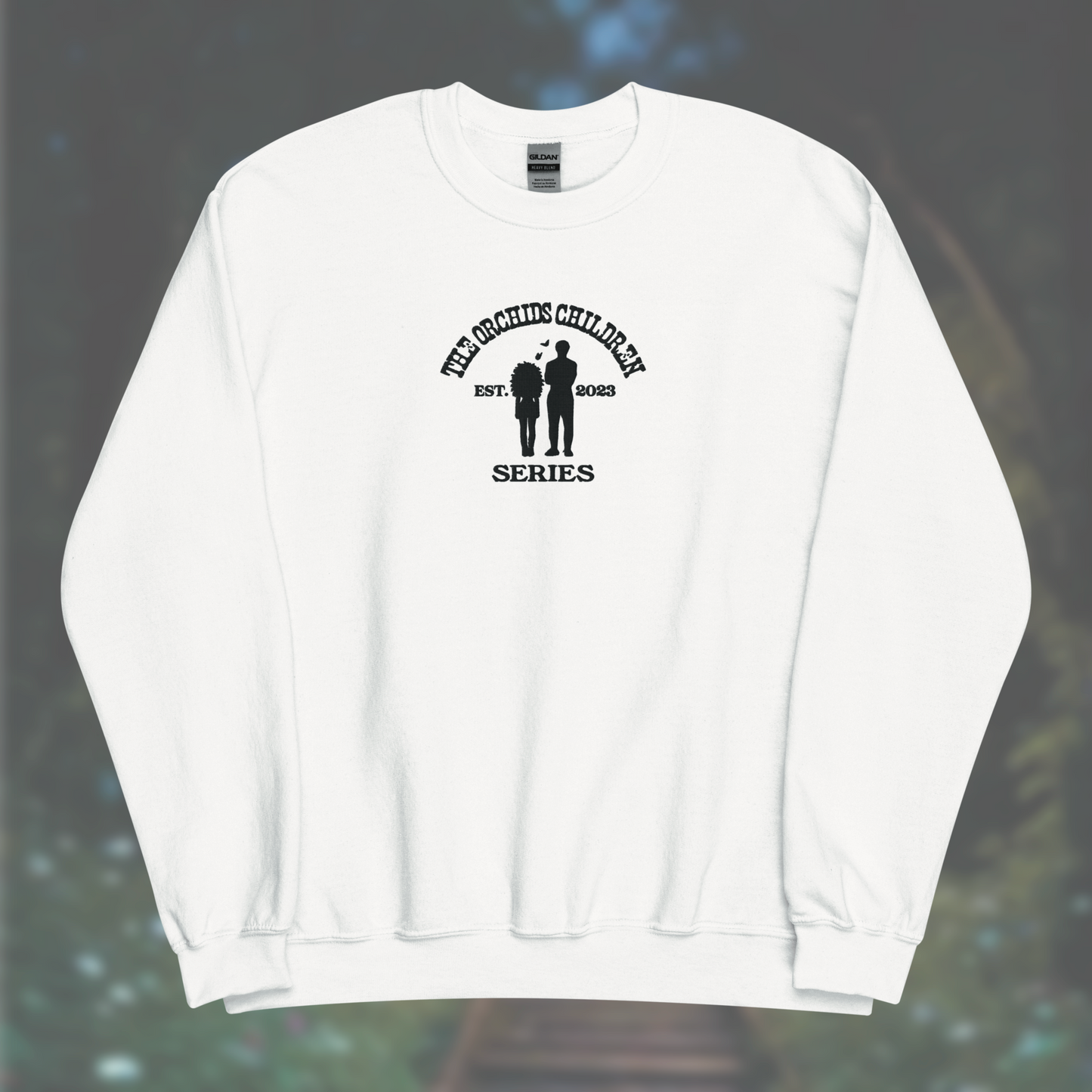 'The Orchid's Children' Series Sweatshirt (Black Embroidery)