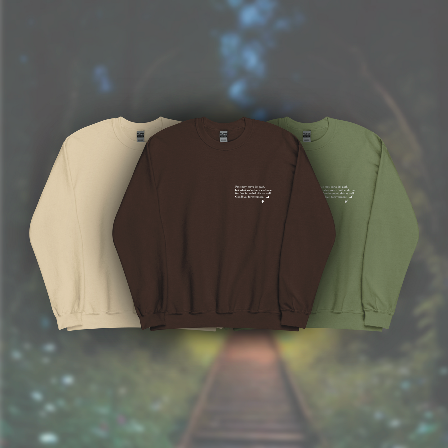 'Poem' Sweatshirt (White Print)