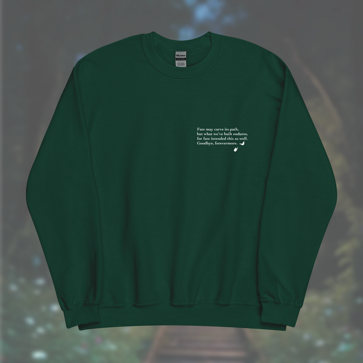 'Poem' Sweatshirt (White Print)