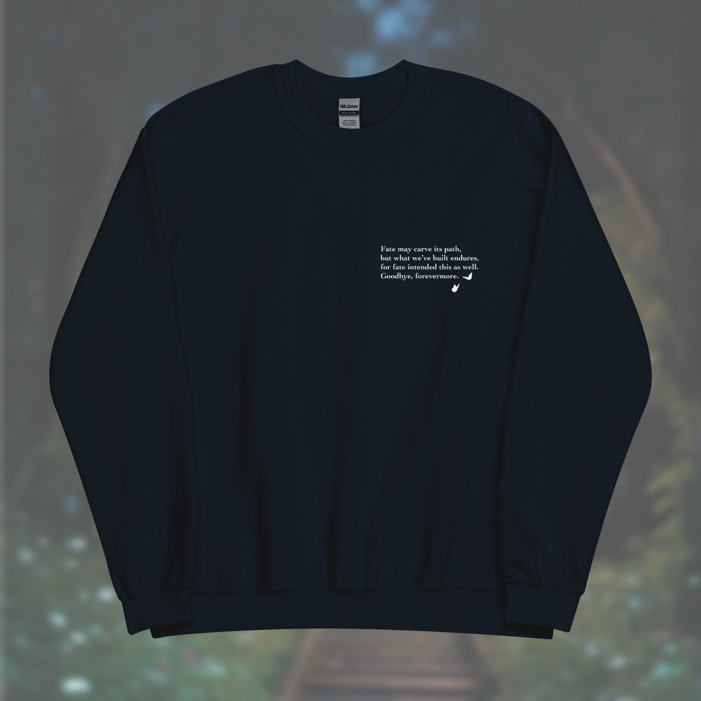 'Poem' Sweatshirt (White Print)