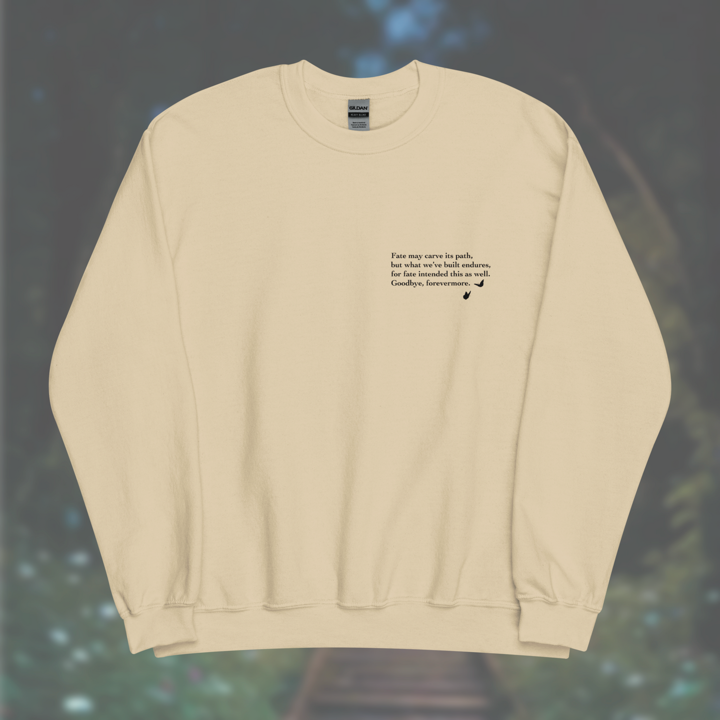 'Poem' Sweatshirt (Black Print)