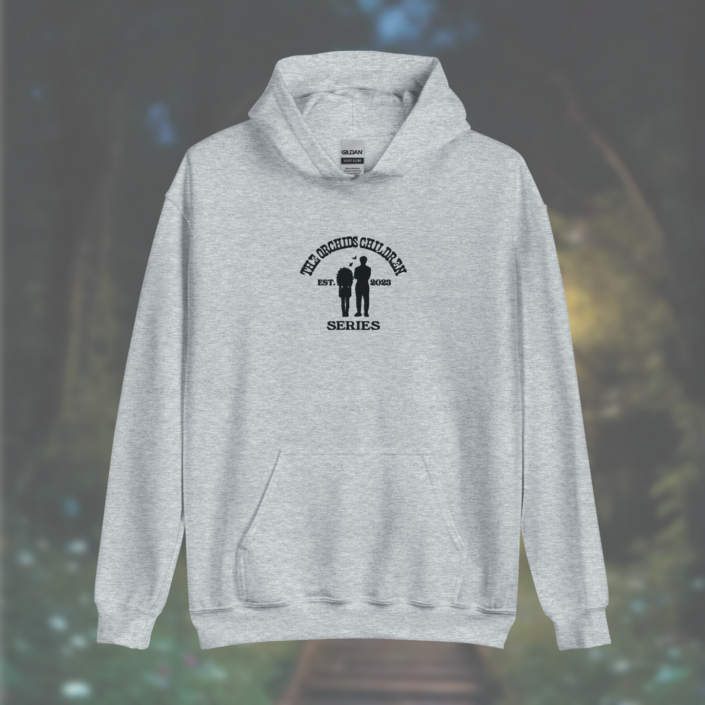 'The Orchid's Children' Series Hoodie (Black Embroidery)