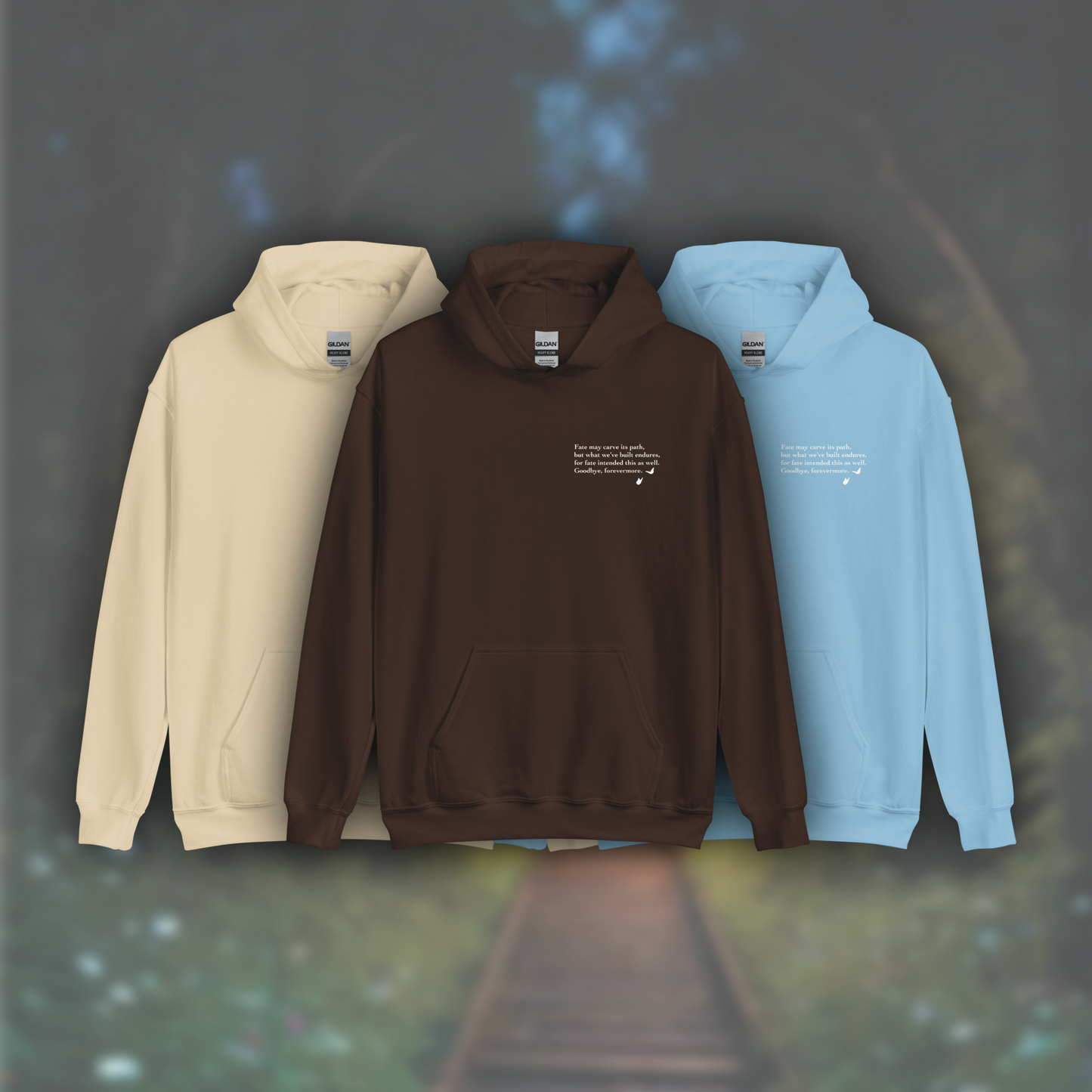 'Poem' Hoodie (White Print)