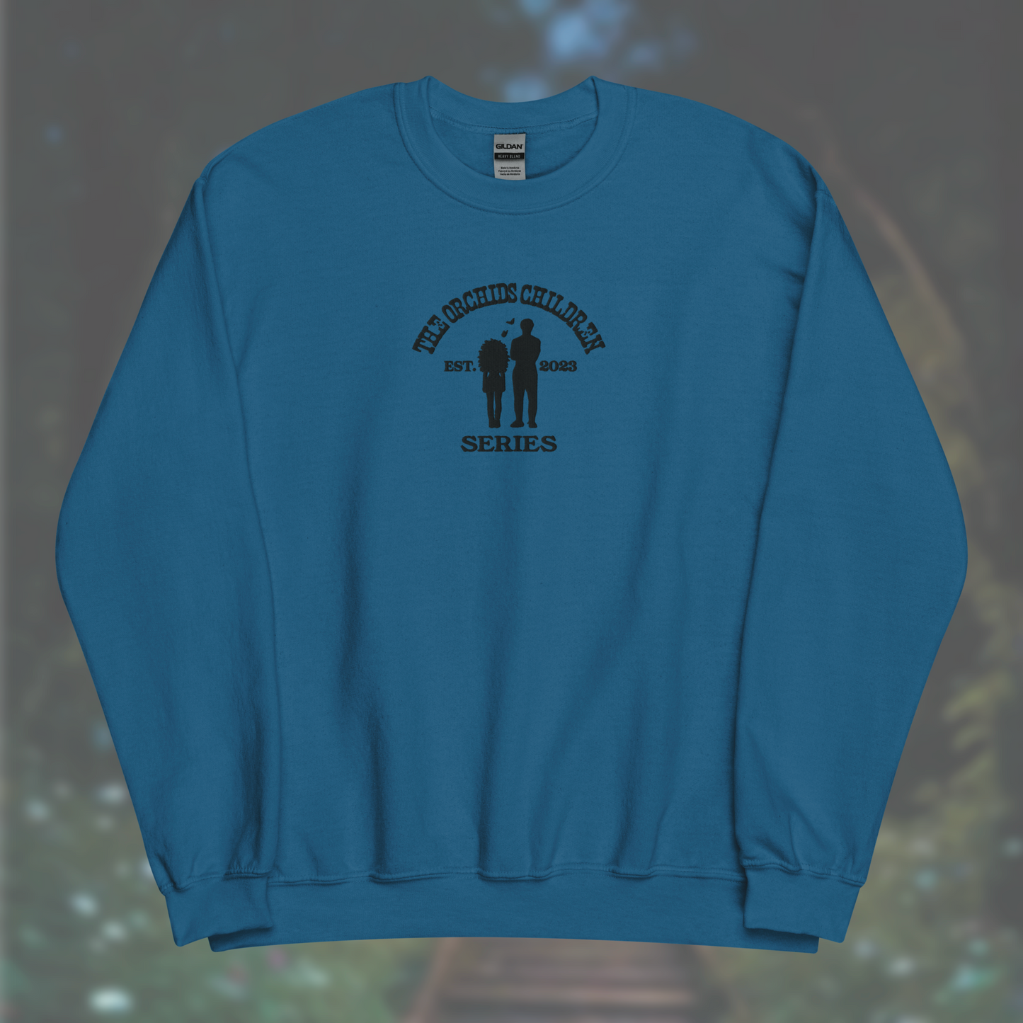 'The Orchid's Children' Series Sweatshirt (Black Embroidery)