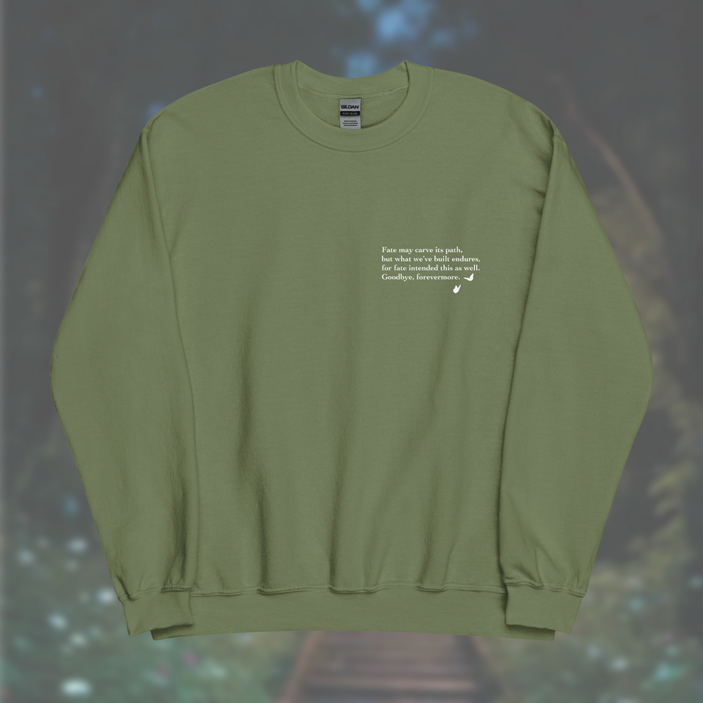 'Poem' Sweatshirt (White Print)