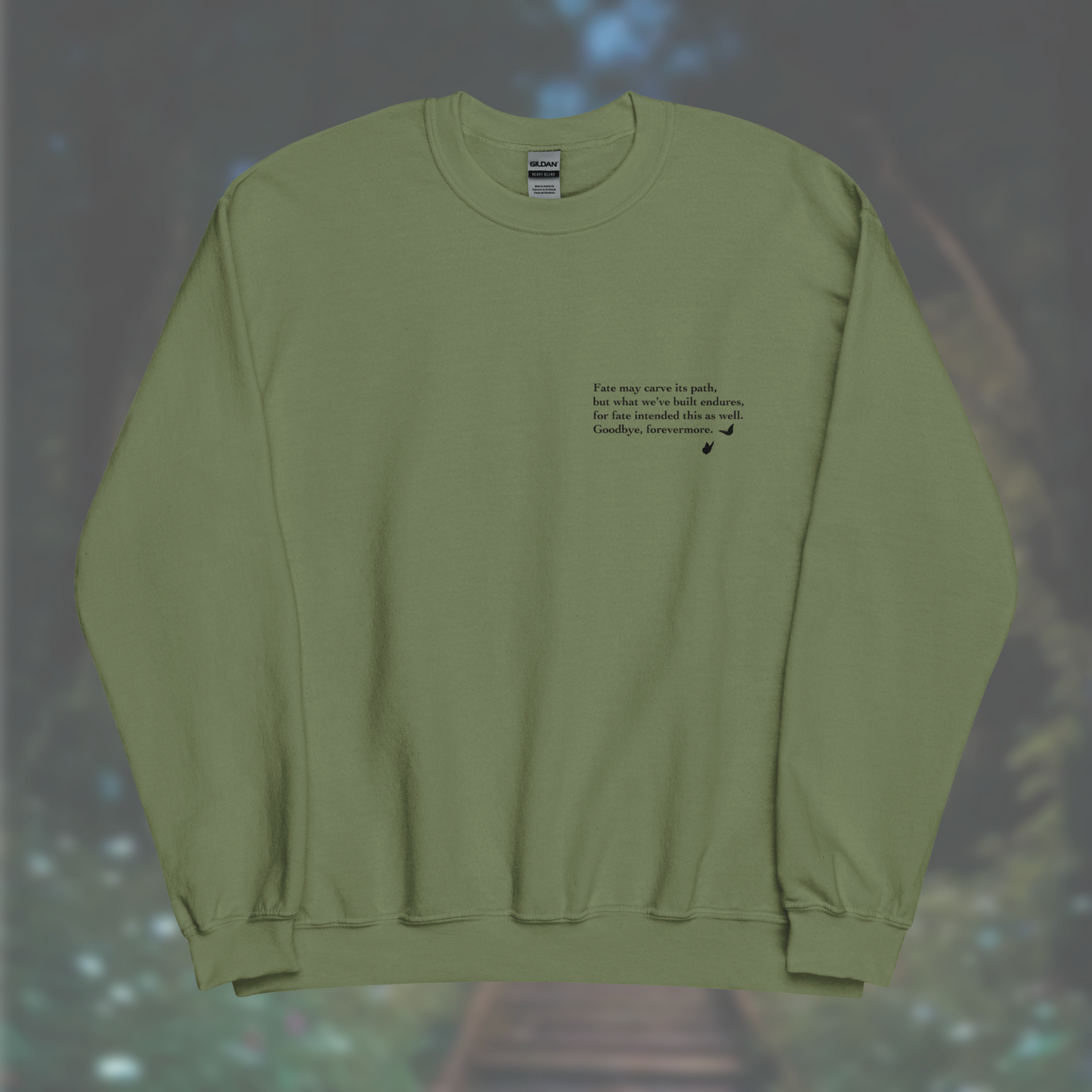 'Poem' Sweatshirt (Black Print)