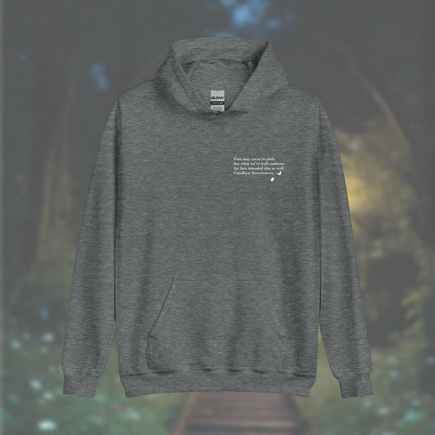 'Poem' Hoodie (White Print)