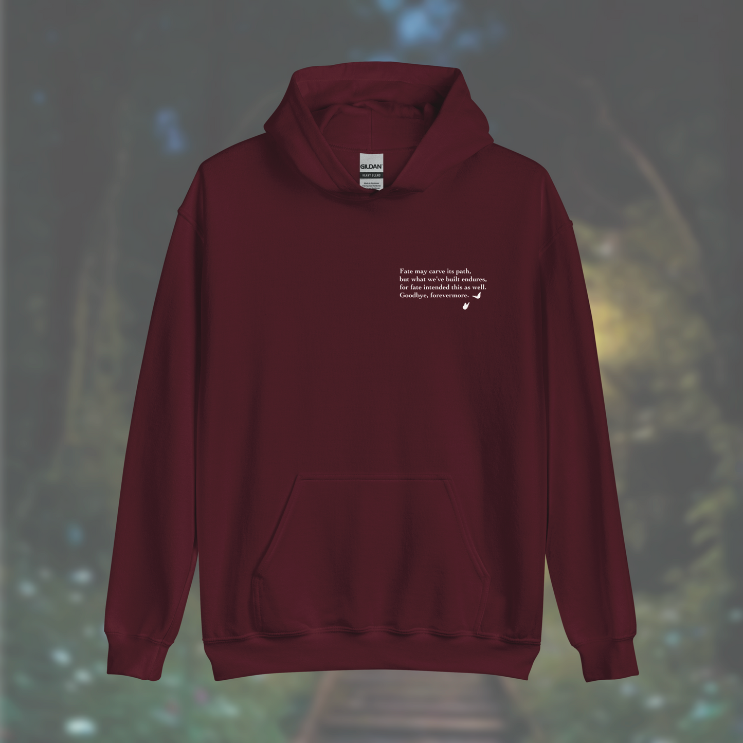 'Poem' Hoodie (White Print)