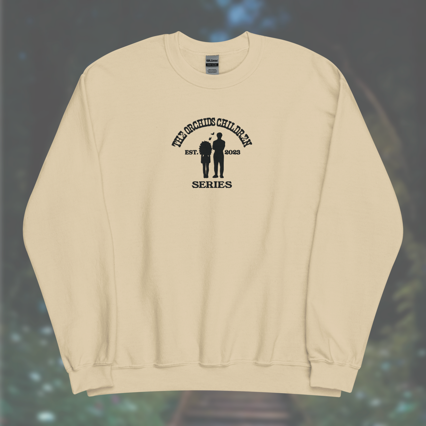 'The Orchid's Children' Series Sweatshirt (Black Embroidery)