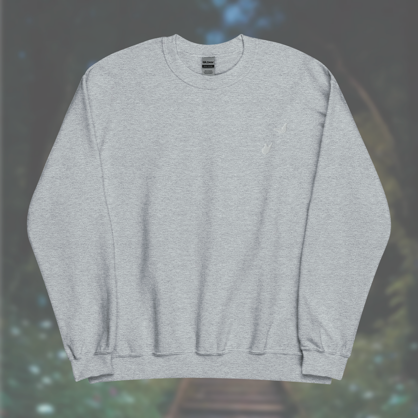 'Butterflies' Sweatshirt (White Embroidery)