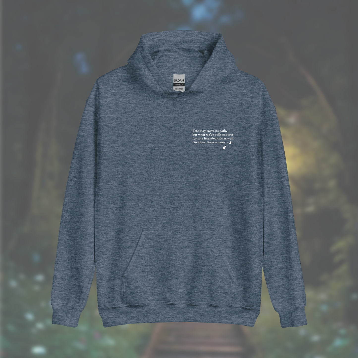 'Poem' Hoodie (White Print)