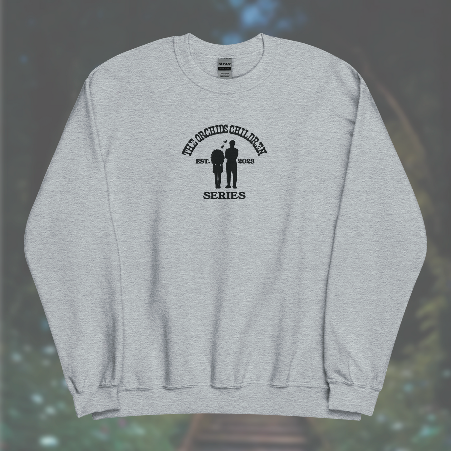 'The Orchid's Children' Series Sweatshirt (Black Embroidery)