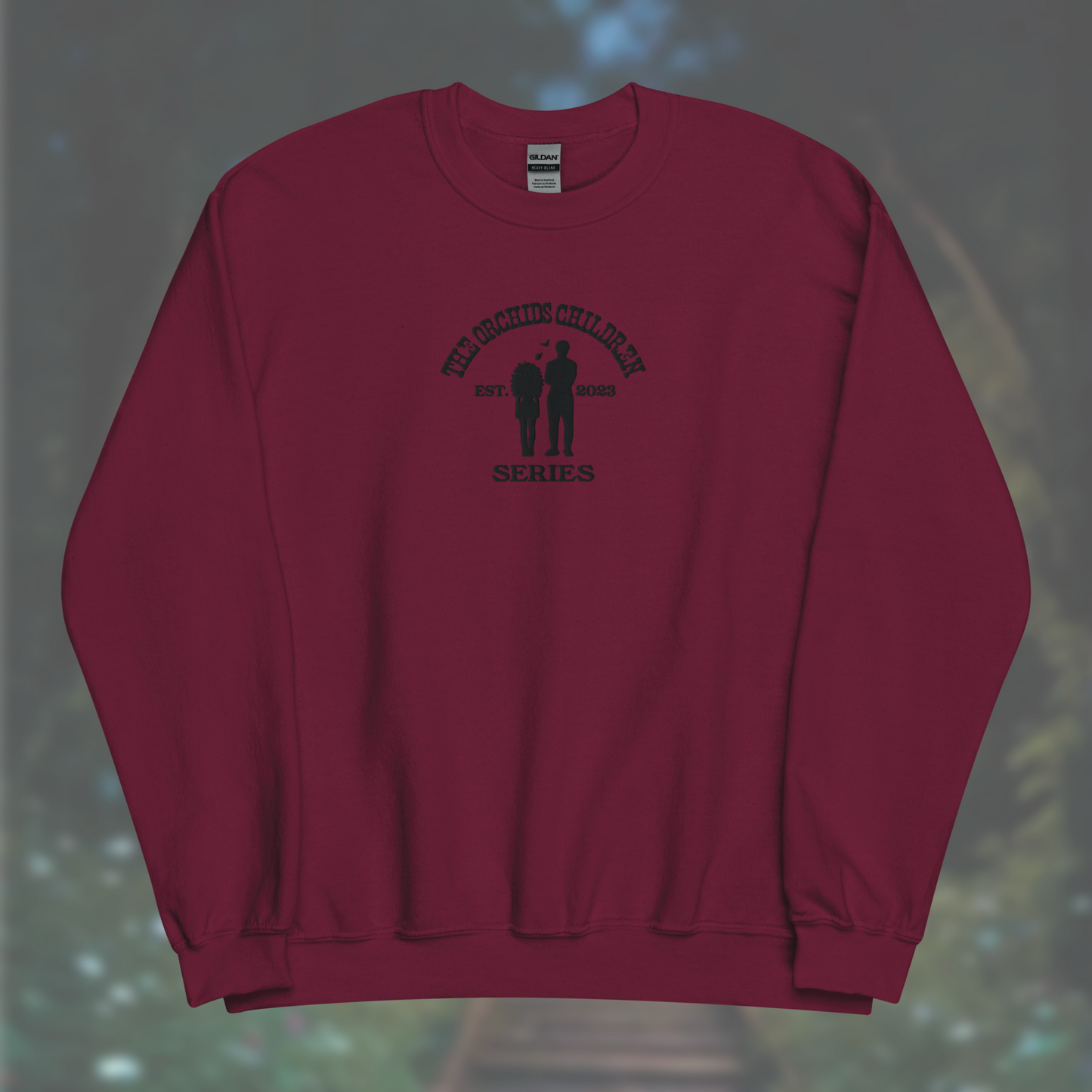 'The Orchid's Children' Series Sweatshirt (Black Embroidery)