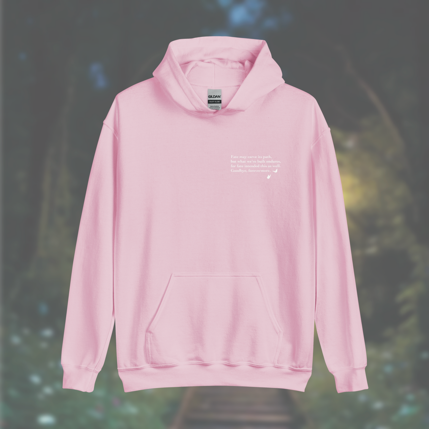 'Poem' Hoodie (White Print)