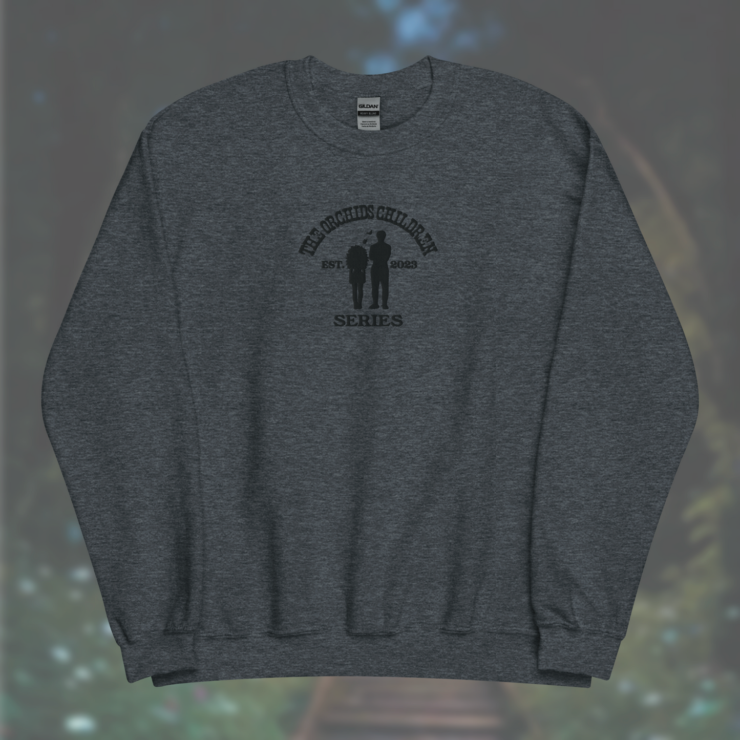 'The Orchid's Children' Series Sweatshirt (Black Embroidery)