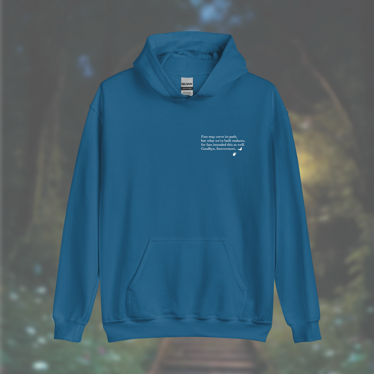 'Poem' Hoodie (White Print)