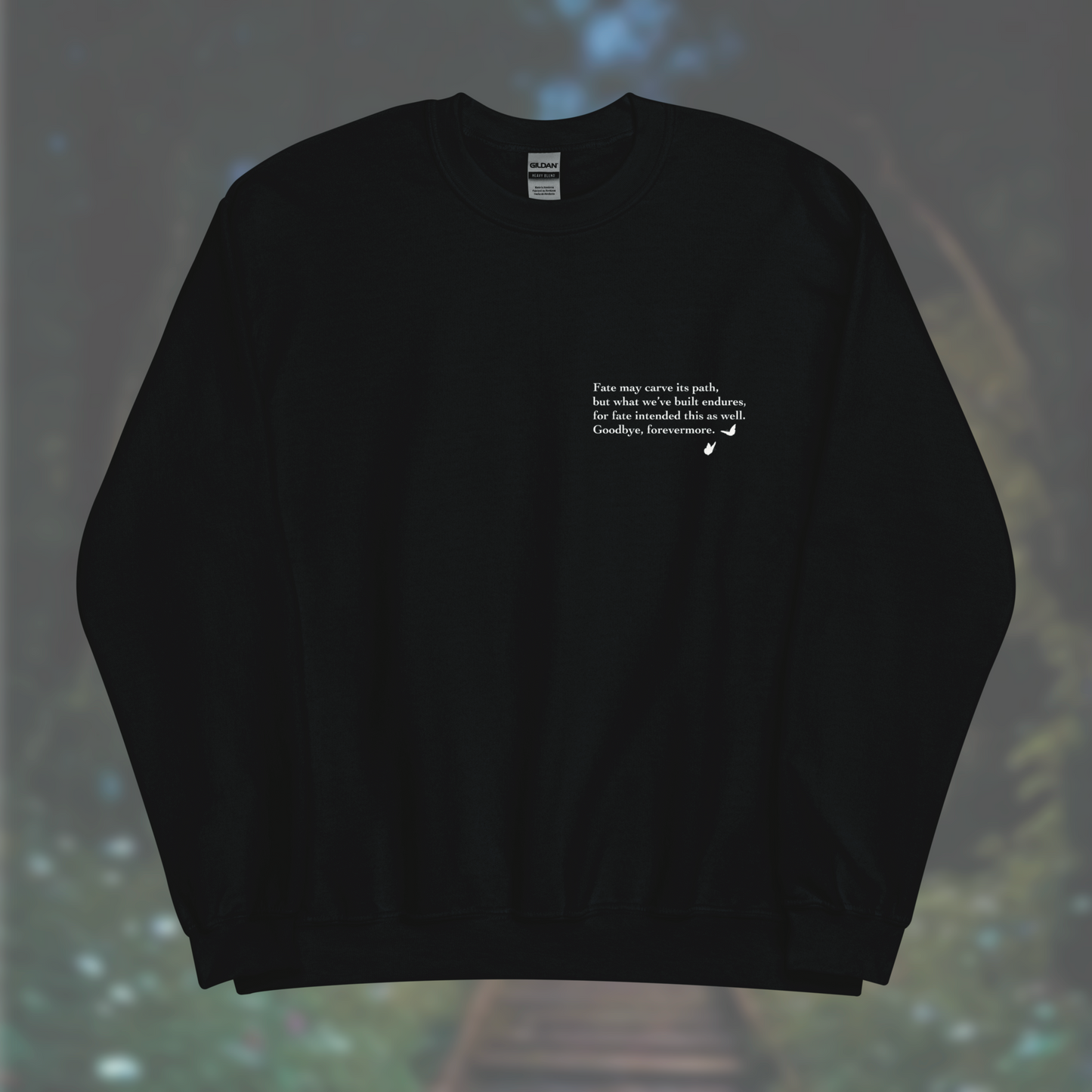 'Poem' Sweatshirt (White Print)