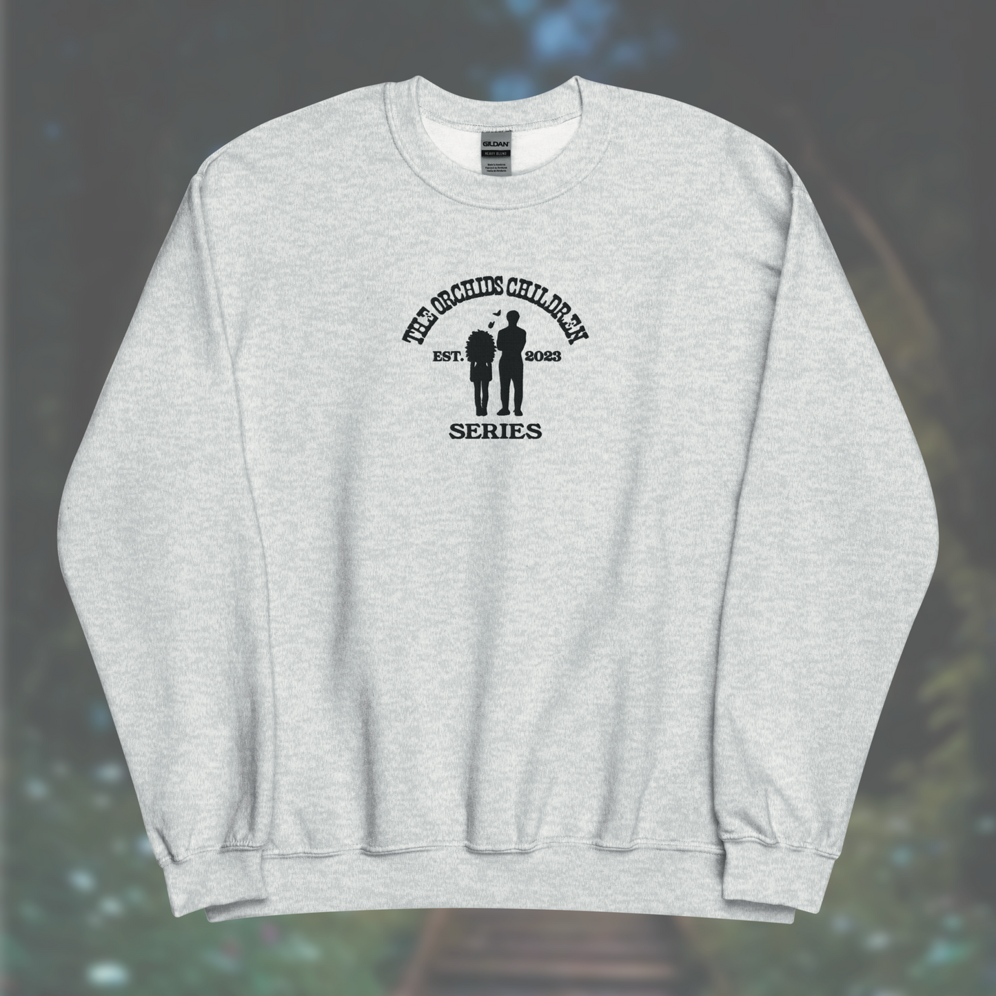 'The Orchid's Children' Series Sweatshirt (Black Embroidery)