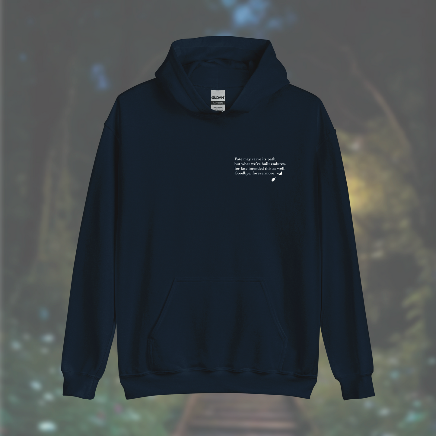 'Poem' Hoodie (White Print)