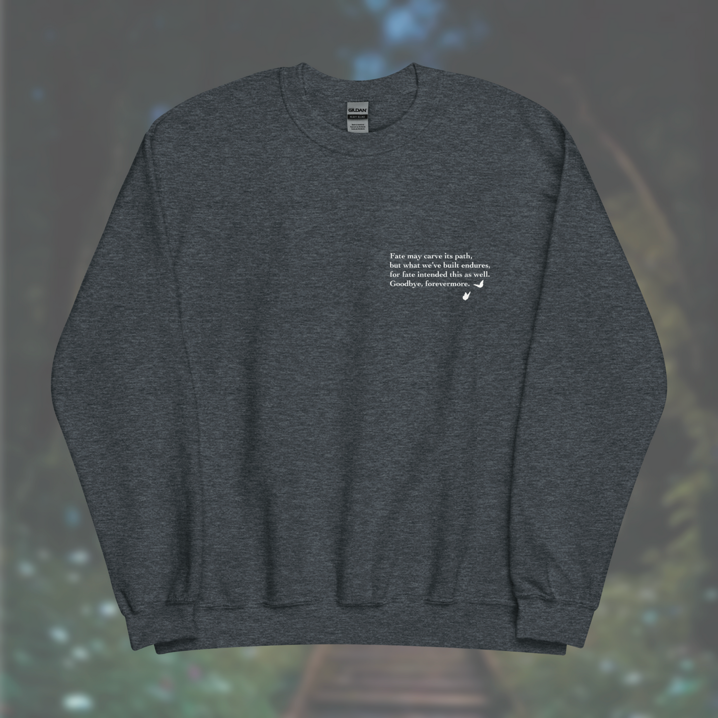 'Poem' Sweatshirt (White Print)