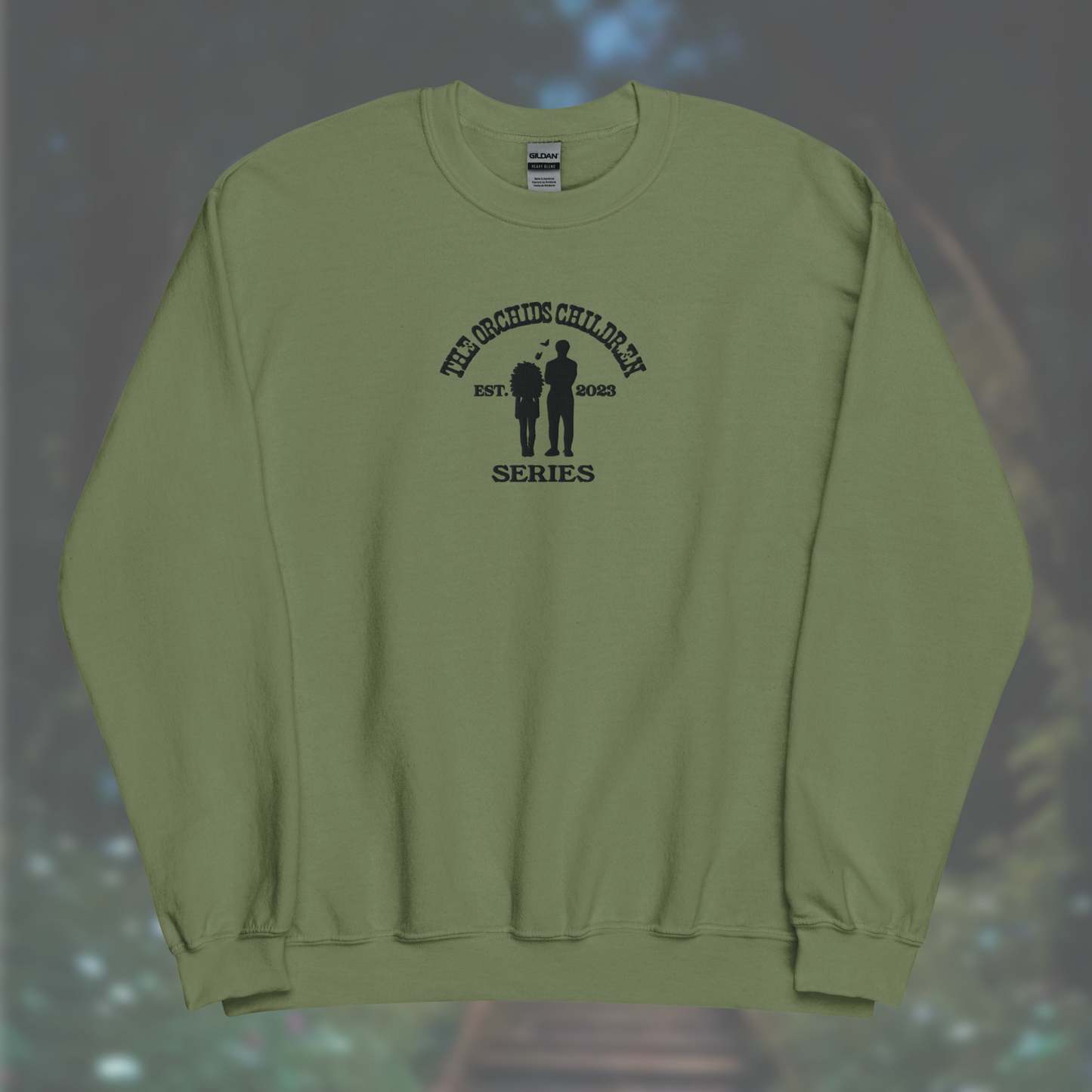'The Orchid's Children' Series Sweatshirt (Black Embroidery)
