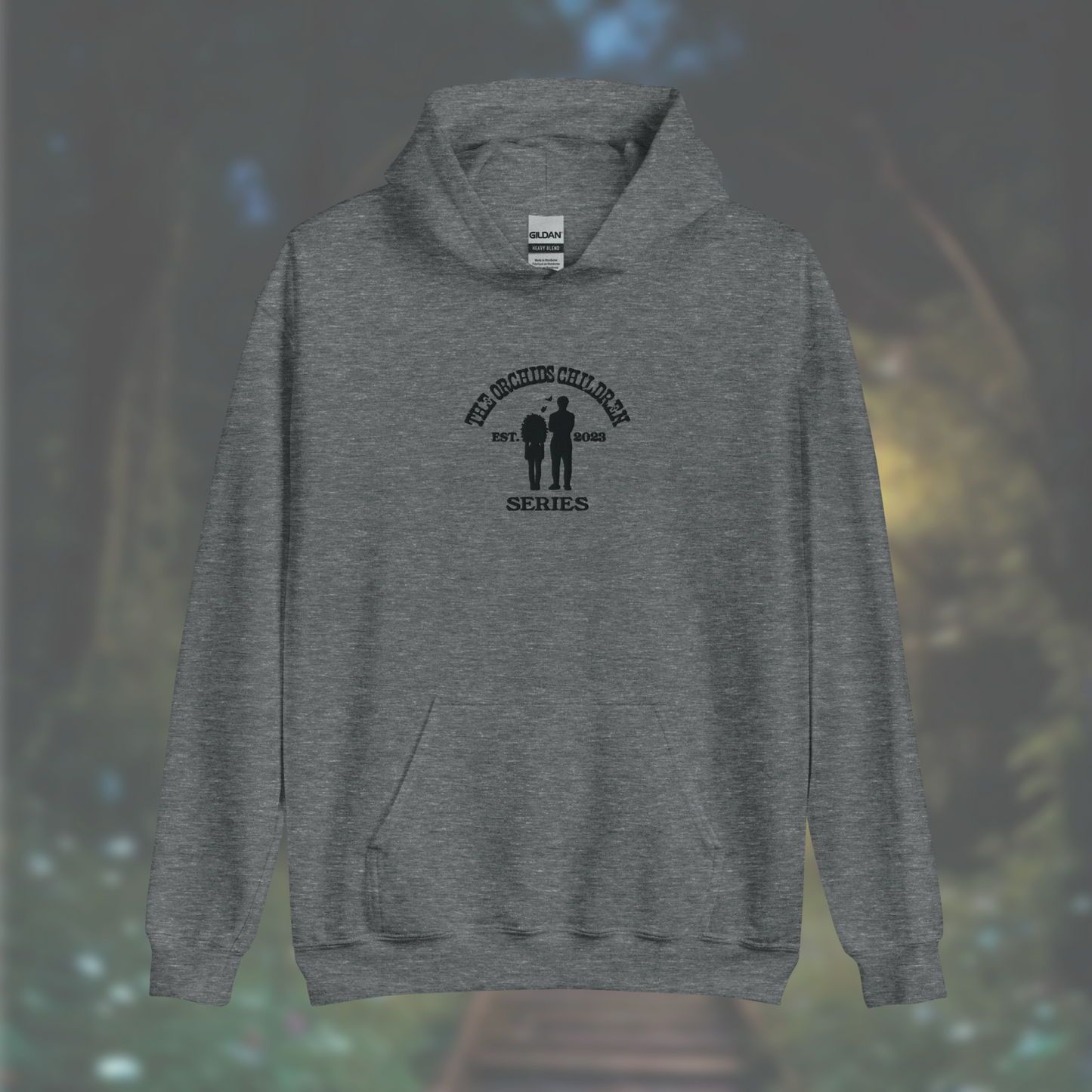'The Orchid's Children' Series Hoodie (Black Embroidery)