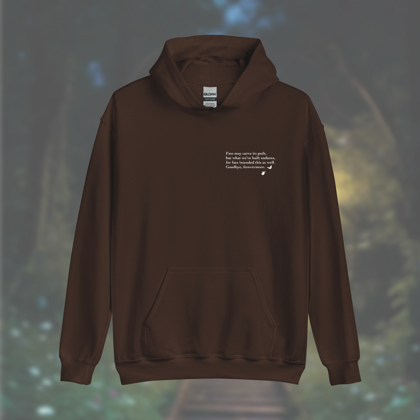 'Poem' Hoodie (White Print)