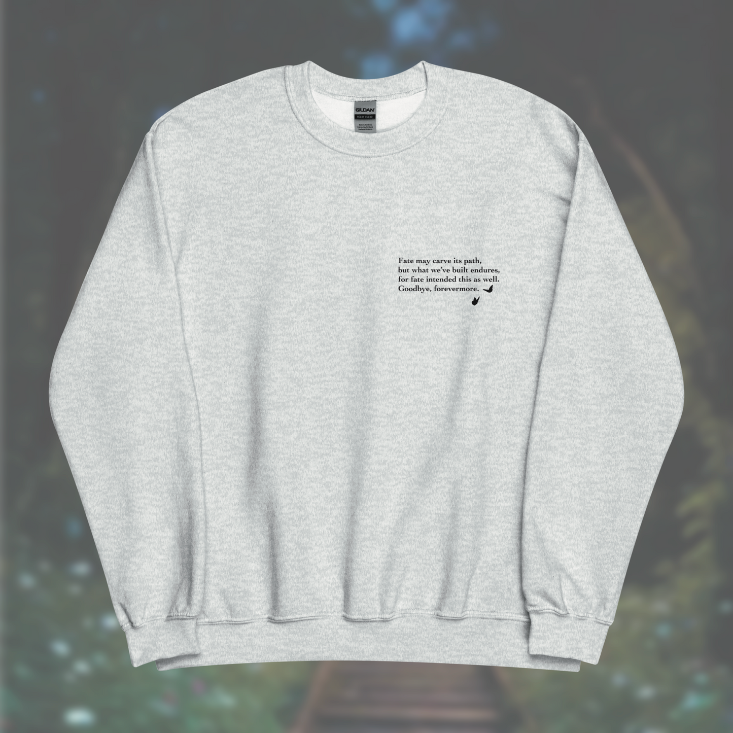 'Poem' Sweatshirt (Black Print)