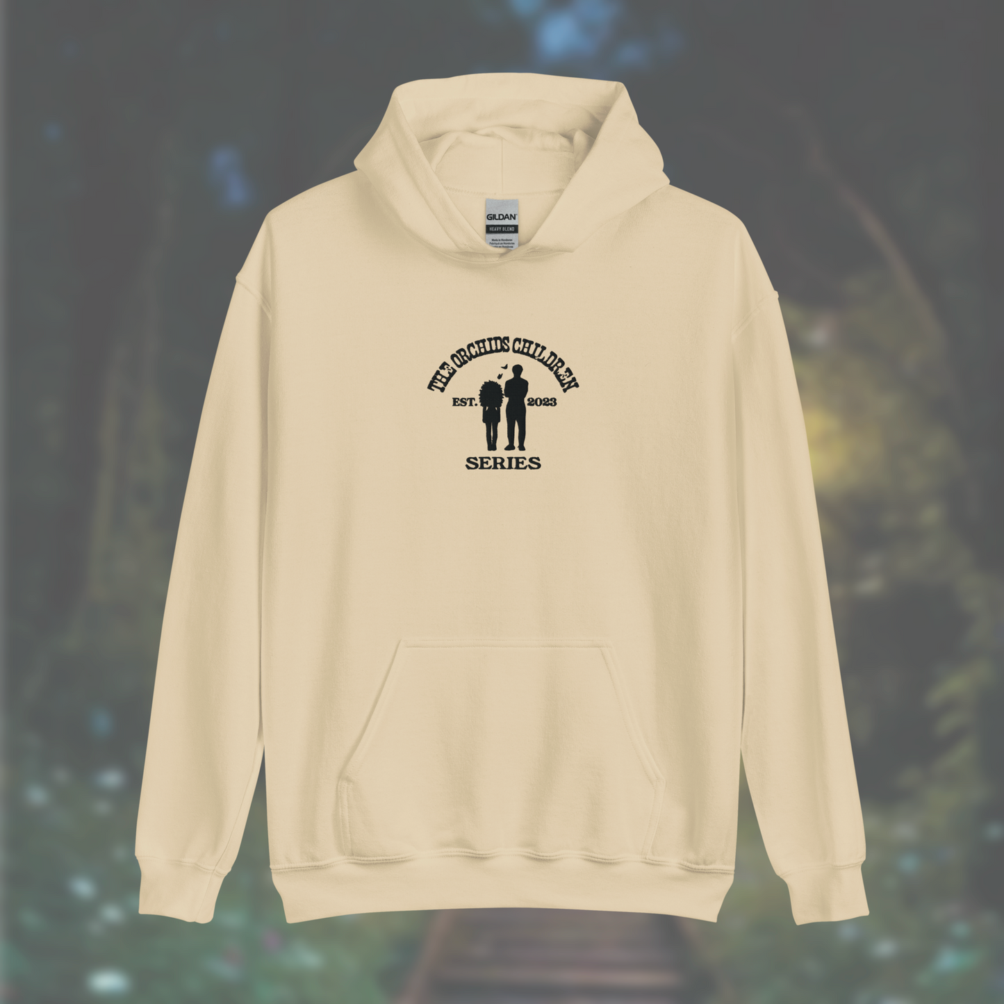 'The Orchid's Children' Series Hoodie (Black Embroidery)