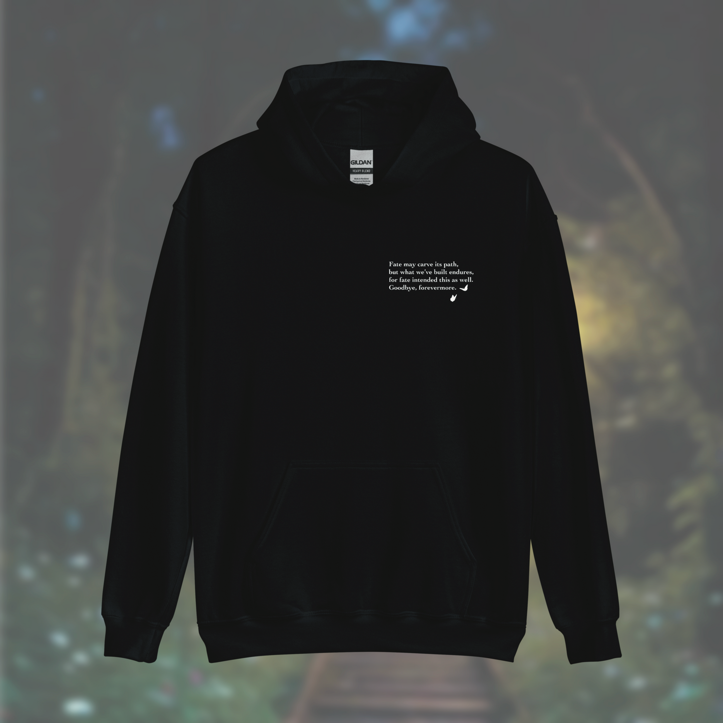 'Poem' Hoodie (White Print)