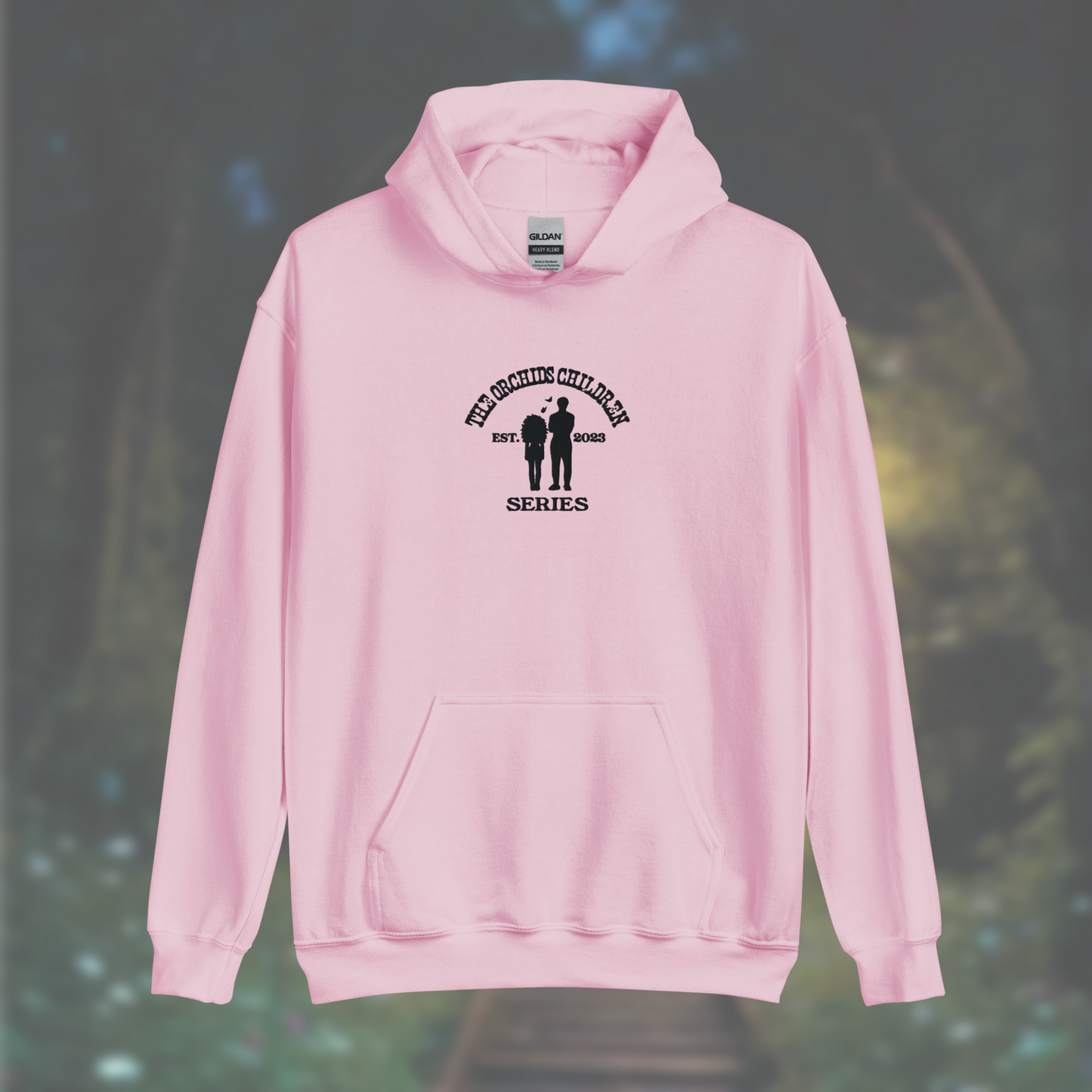 'The Orchid's Children' Series Hoodie (Black Embroidery)