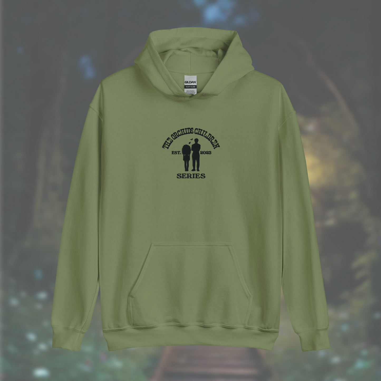 'The Orchid's Children' Series Hoodie (Black Embroidery)