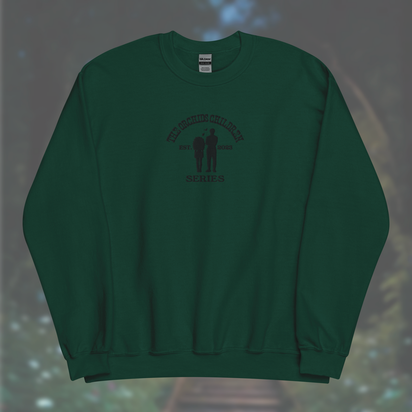 'The Orchid's Children' Series Sweatshirt (Black Embroidery)