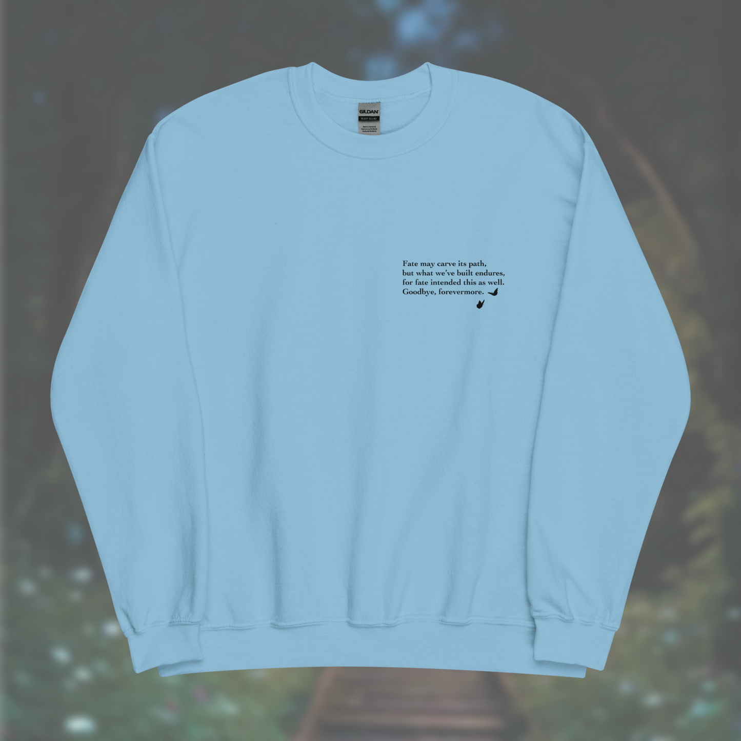 'Poem' Sweatshirt (Black Print)