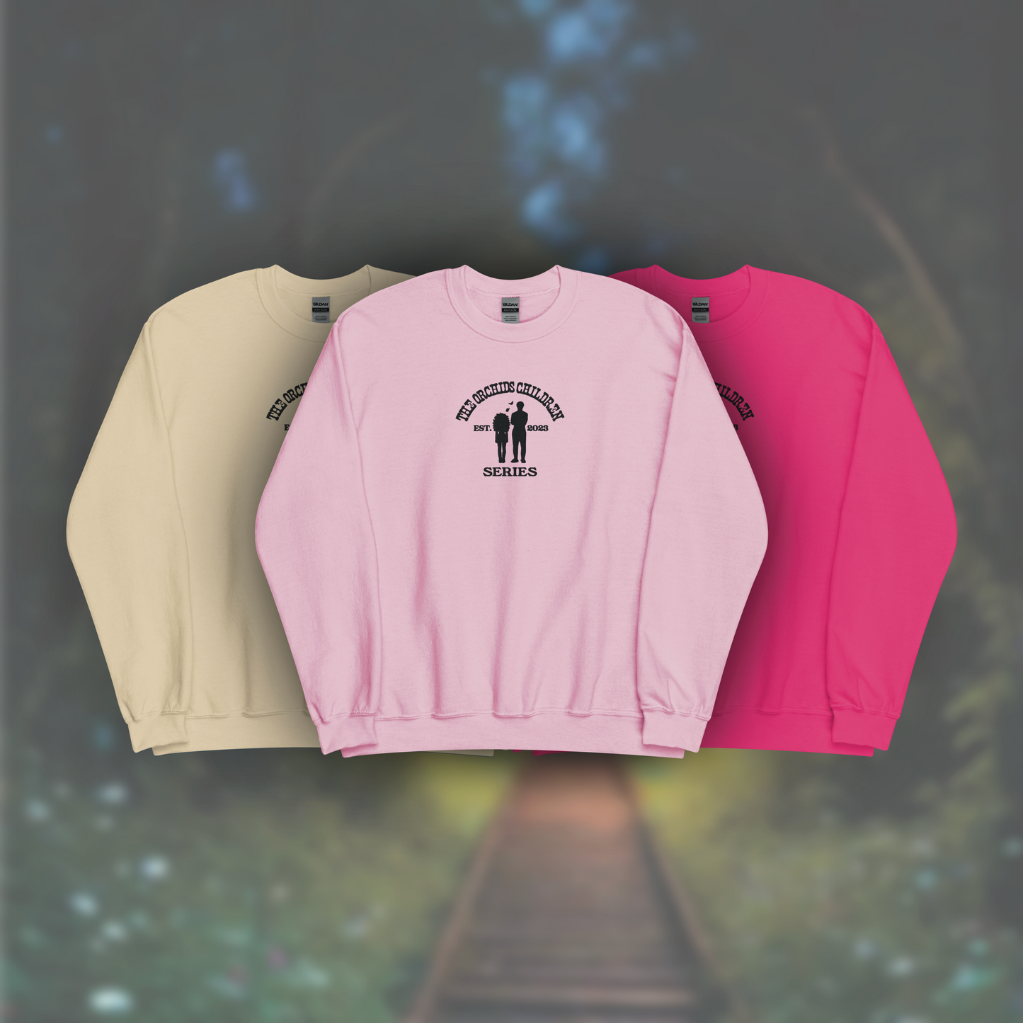 'The Orchid's Children' Series Sweatshirt (Black Embroidery)