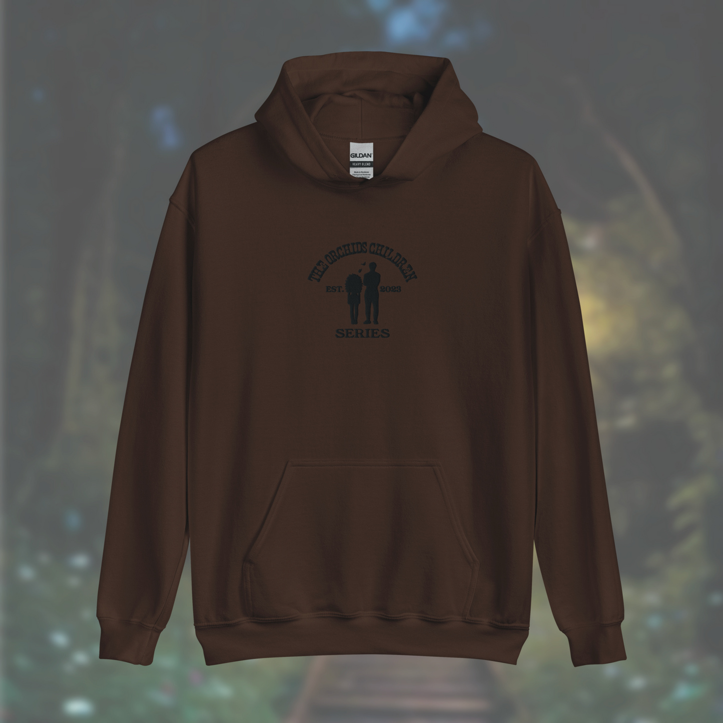 'The Orchid's Children' Series Hoodie (Black Embroidery)