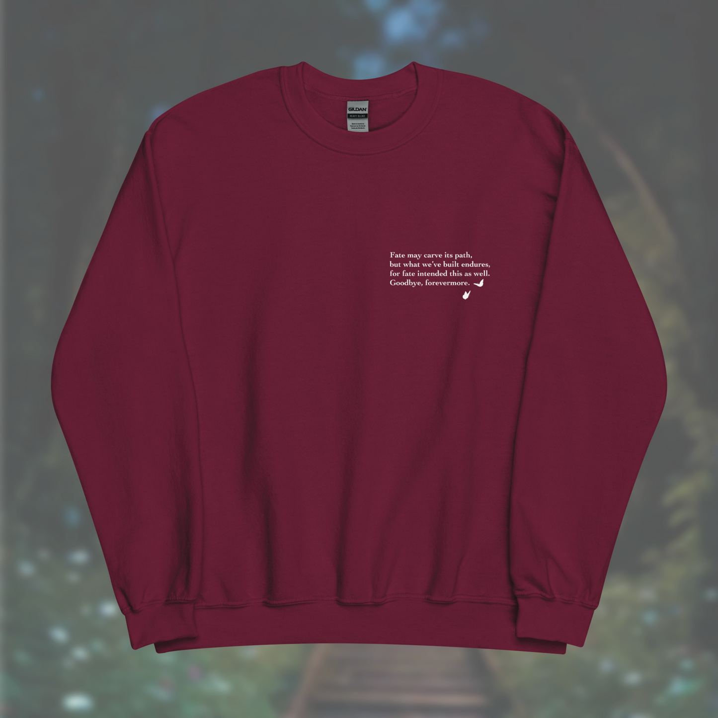 'Poem' Sweatshirt (White Print)