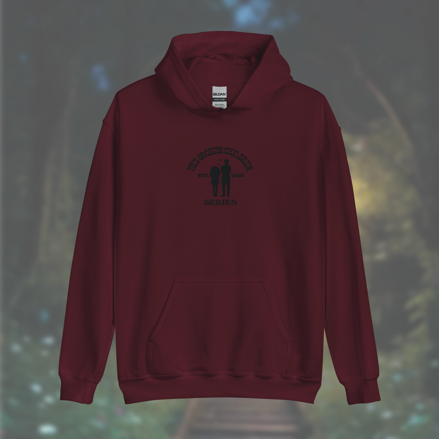 'The Orchid's Children' Series Hoodie (Black Embroidery)