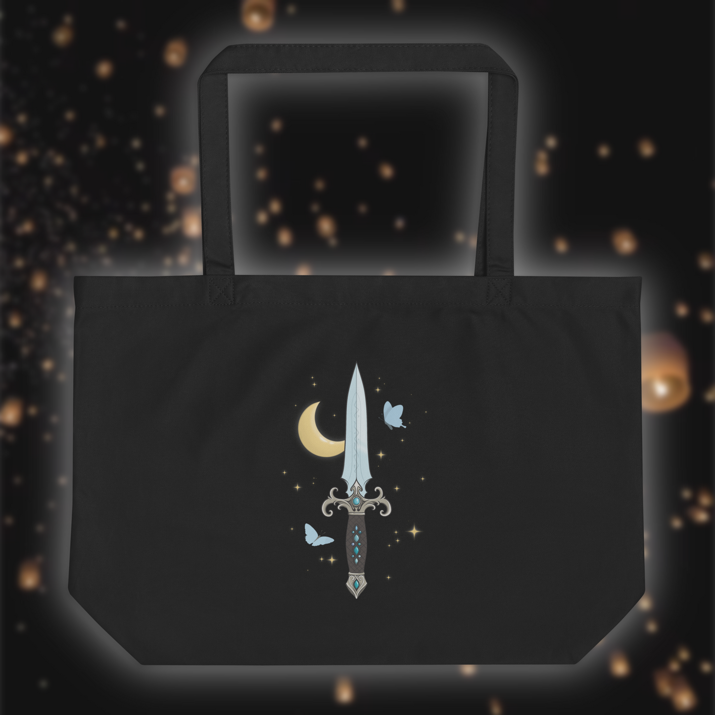 ‘Daggers are Fucking Sick’ Large organic tote bag